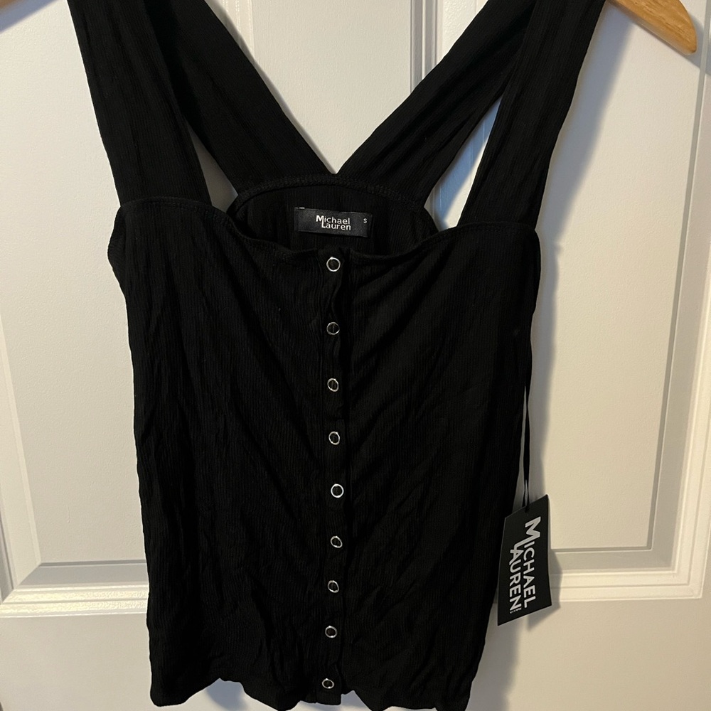 Michael Lauren Bosco Snap Front Tank Top